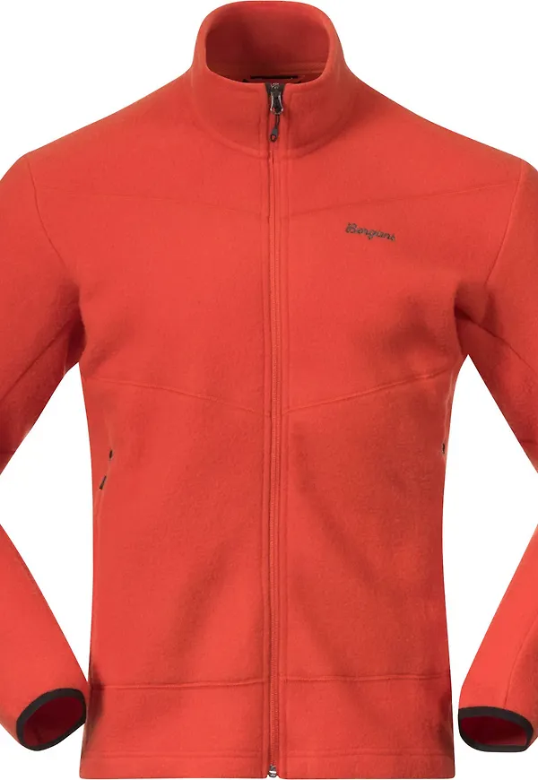 Bergans Men's Rabot Merino Fleece Midlayer Jacket Lava