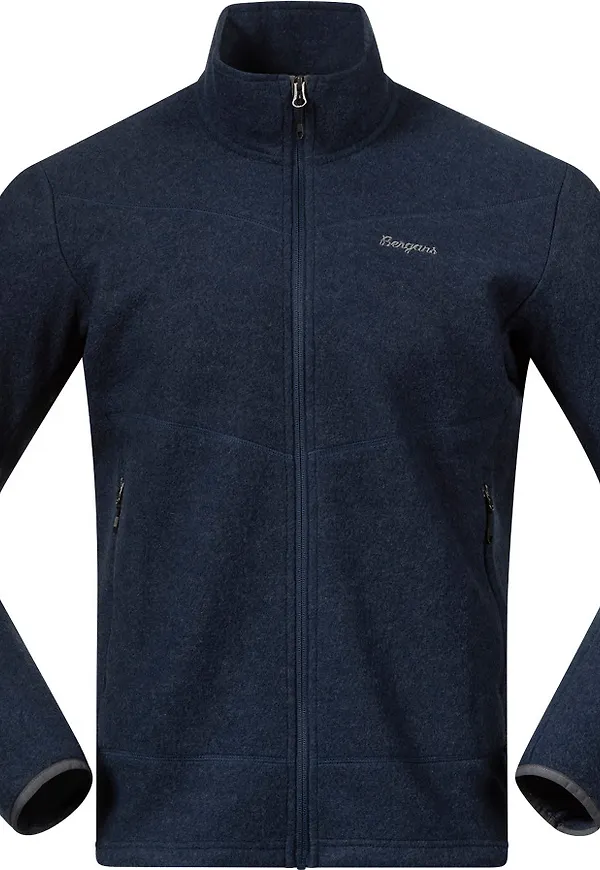 Bergans Men's Rabot Merino Fleece Midlayer Jacket Navy Blue