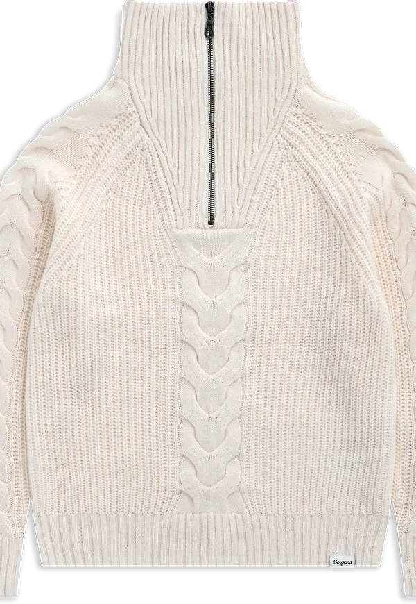 Bergans Women´s Milde Knitted Wool Half Zip Creme