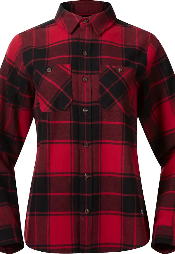 Bergans Women's Nordmarka Flannel Shirt Red/black Check