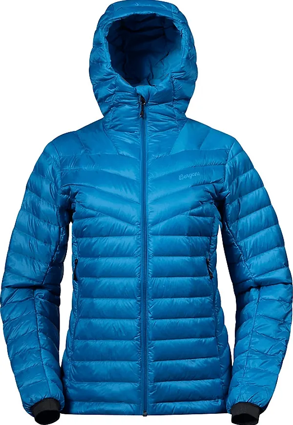 Bergans Women's Rabot Light Down Jacket Hood Dark Aqua Lagoon