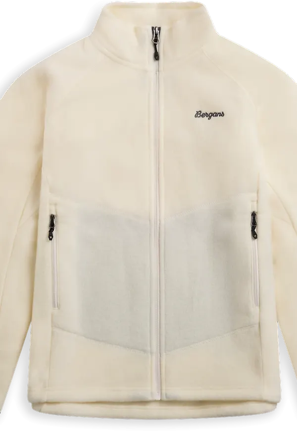 Bergans Women's Rabot Merino Fleece Midlayer Jacket Vanilla White