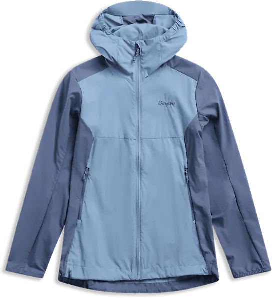 Bergans Women's Rabot Windbreaker Jacket Elemental Blue/granite Blue