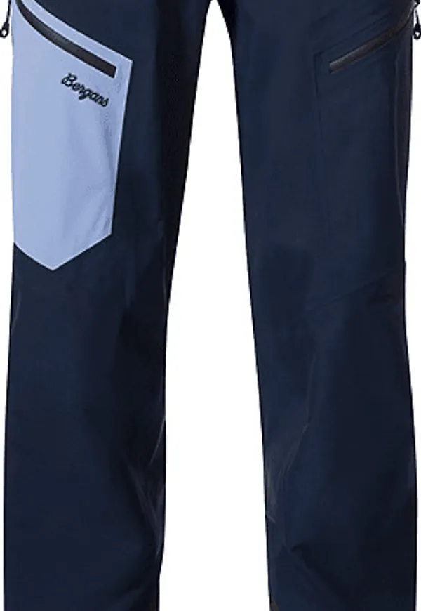 Bergans Women's Tind 3L Shell Pants Navy Blue/Blueberry Milk