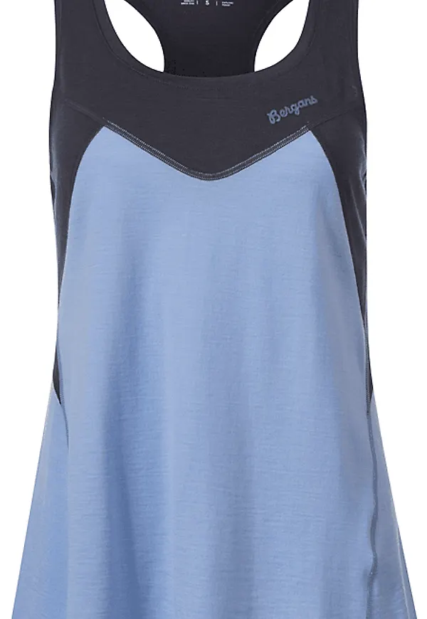 Bergans Women's Tind Wool Top Blueberry Milk/Navy Blue