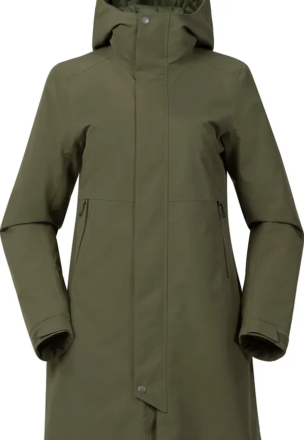 Bergans Women's Urban Insulated Shell Coat Dark Green Mud