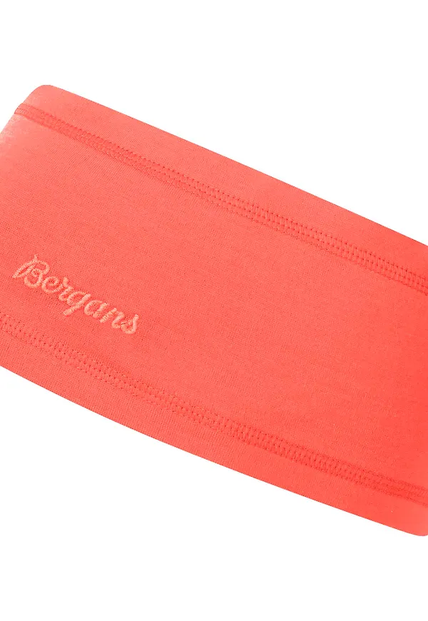 Bergans Wool Headband Peachy Red