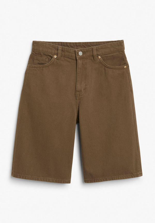 Bermuda denim shorts - Beige