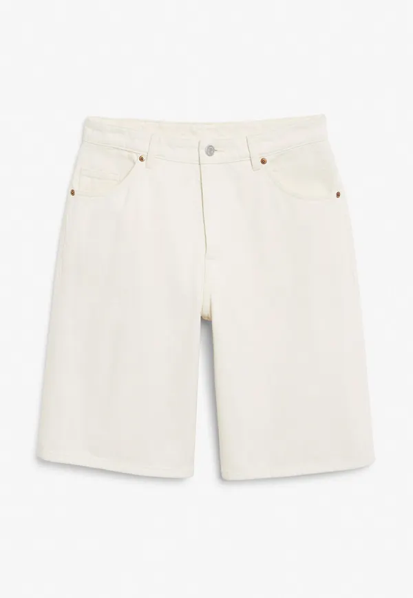 Bermuda denim shorts - White
