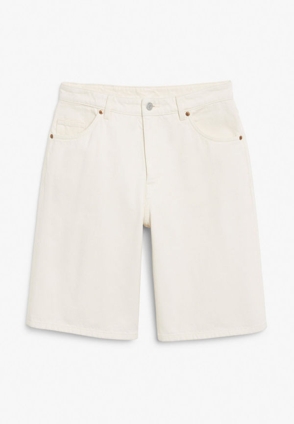 Bermuda denim shorts - White