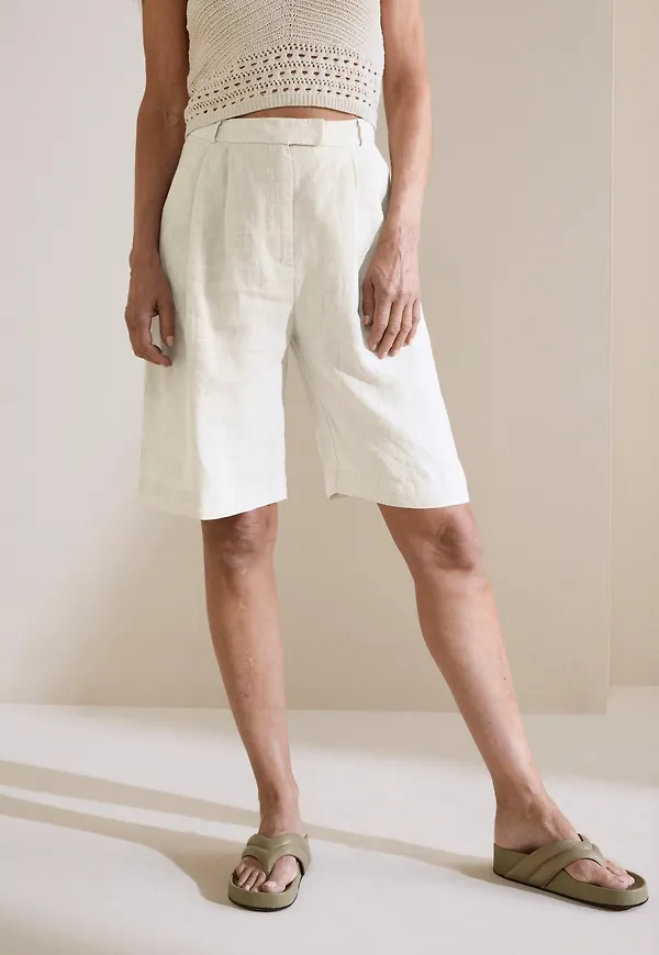 Bermudashorts i linne