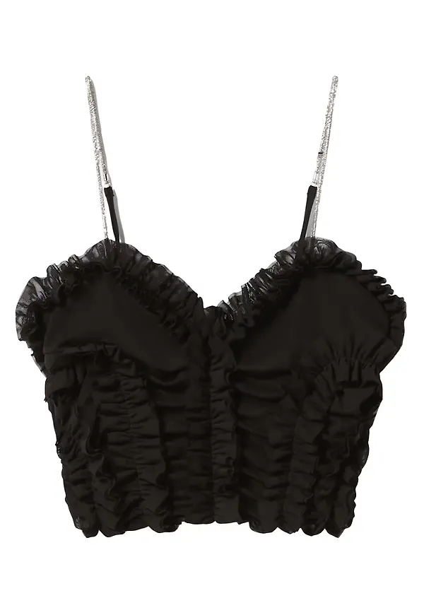 Bershka Topp svart / silver