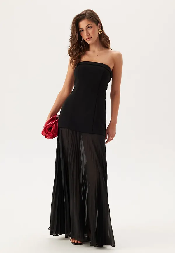 Bethie Strapless Sheer Skirt Dress