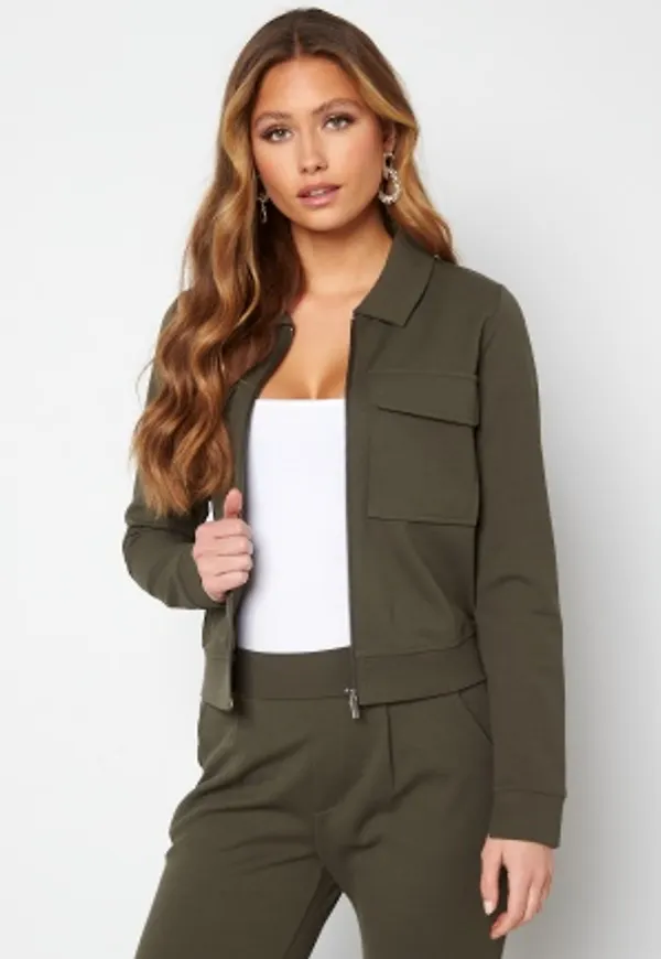 Happy Holly Avery pocket jacket  Dark khaki-green 36/38