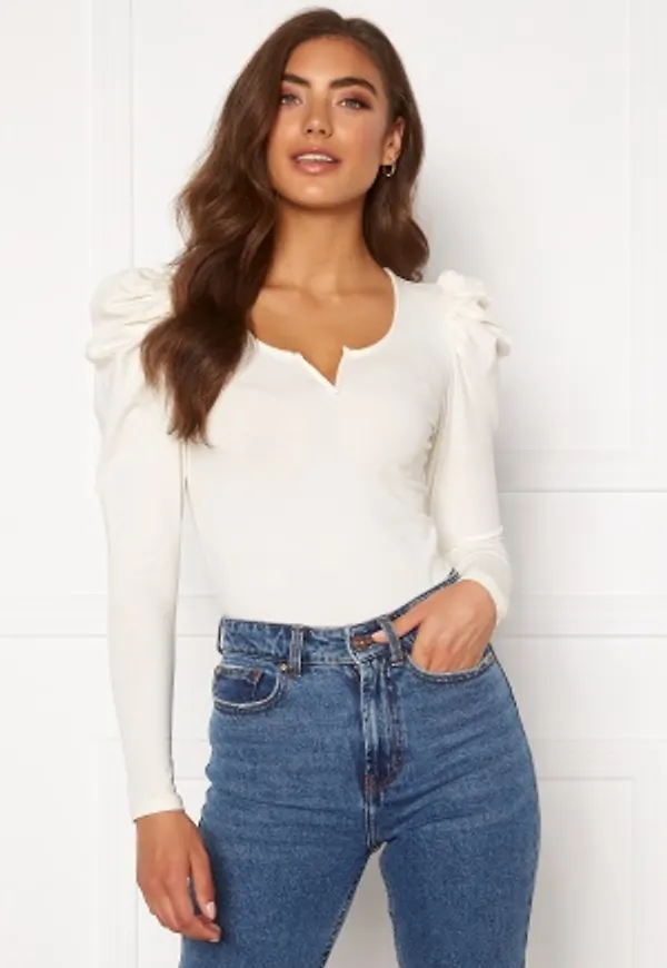 ONLY Dream L/S Puff Top Cloud Dancer L