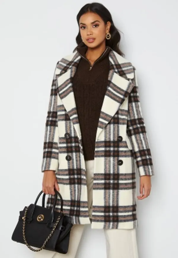 FOREVER NEW Tam Check Coat Check 38