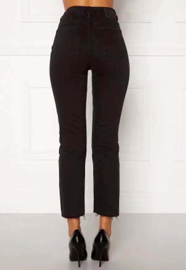 ONLY Emily HW Raw Ank Jeans Black Denim 32/34