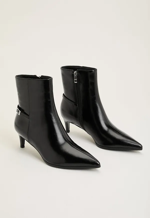 Biaabbie Buckle Zip Boot Faux Leather