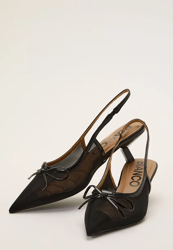 Biakristin Kitten Heel Bow Slingback