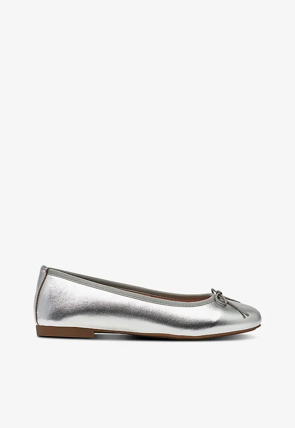 Bianco - Ballerinasko Biamadison Ballerina Metallic Leather - Silver
