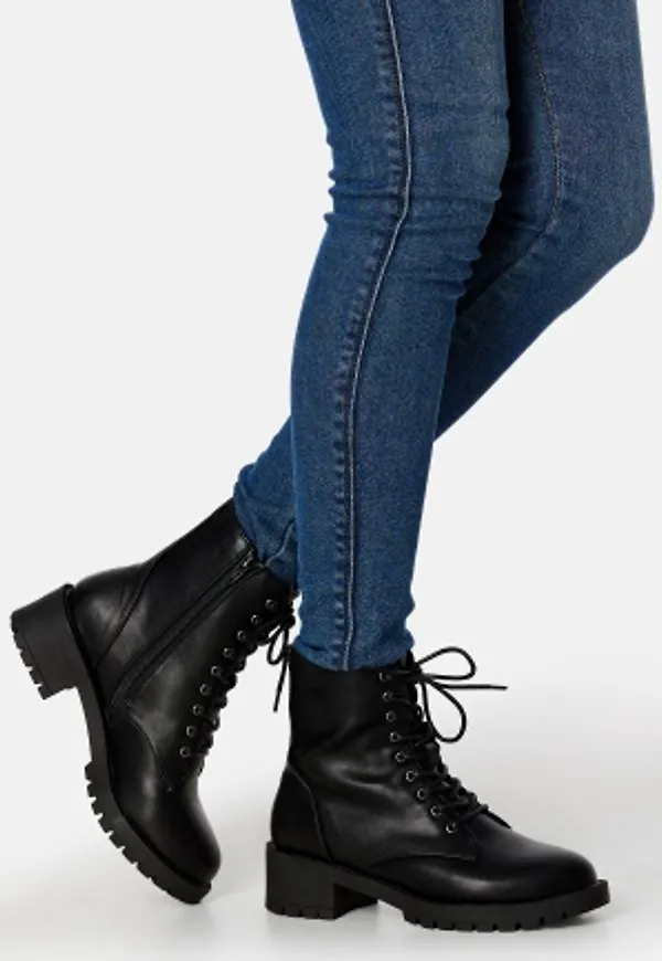 Bianco Claire Laced Up Boot Black 42