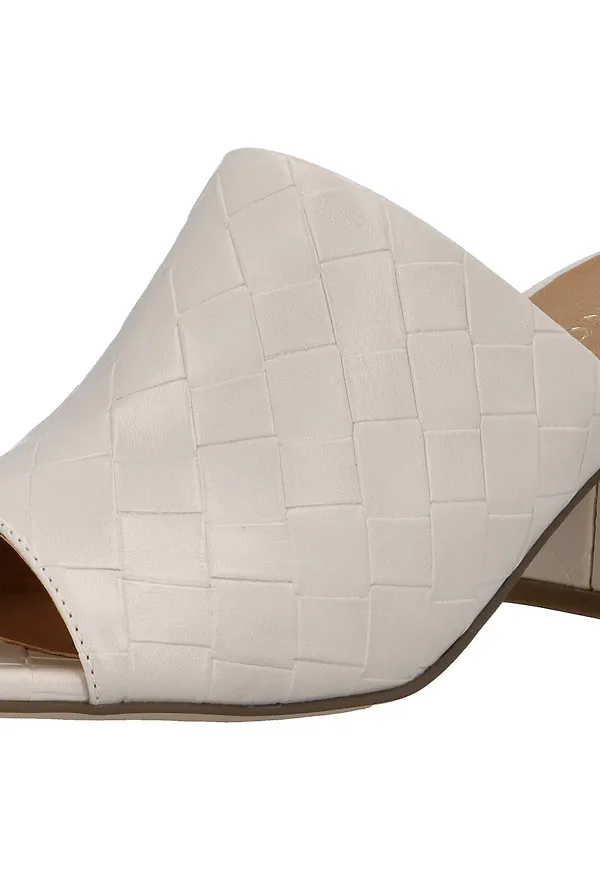 Bianco Pantolette 'Cate' off-white