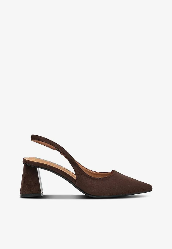 Bianco - Pumps Biamaralyn Slingback Faux Suede - Brun