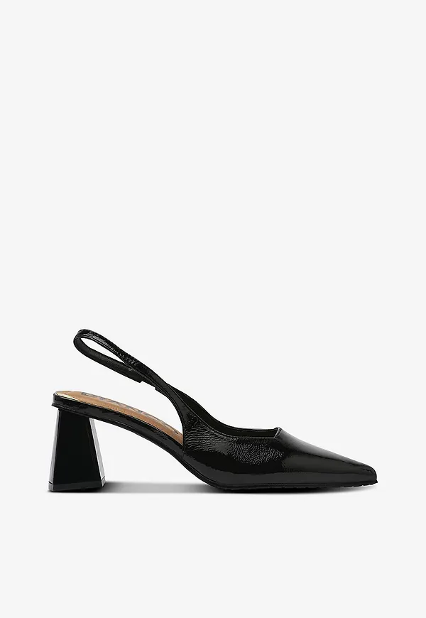 Bianco - Sandaletter biaMaralyn Slingback Patent - Svart