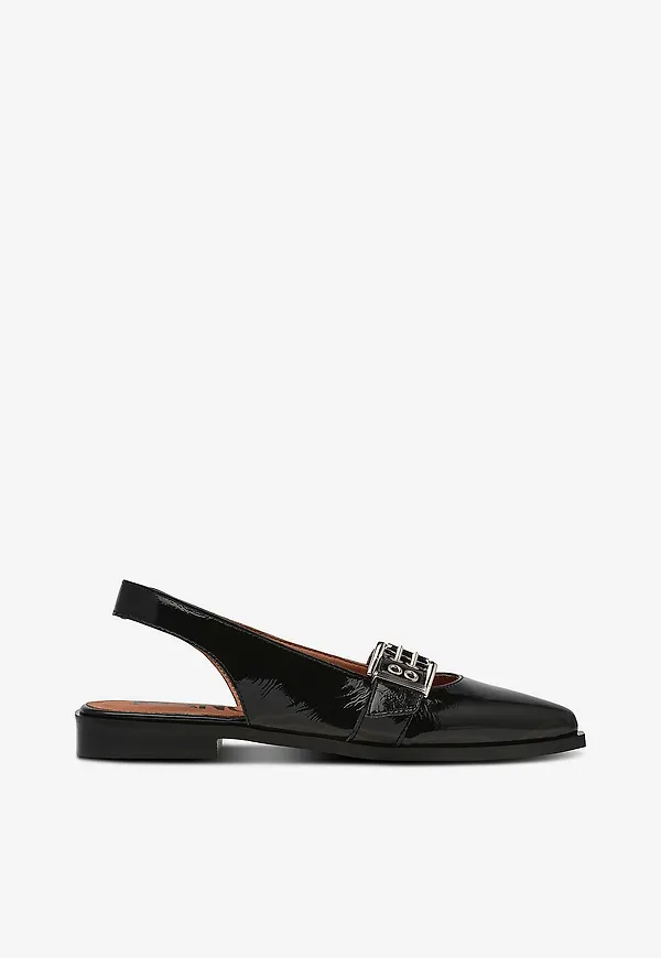 Bianco - Slingback biaVictoria Single Buckle - Svart