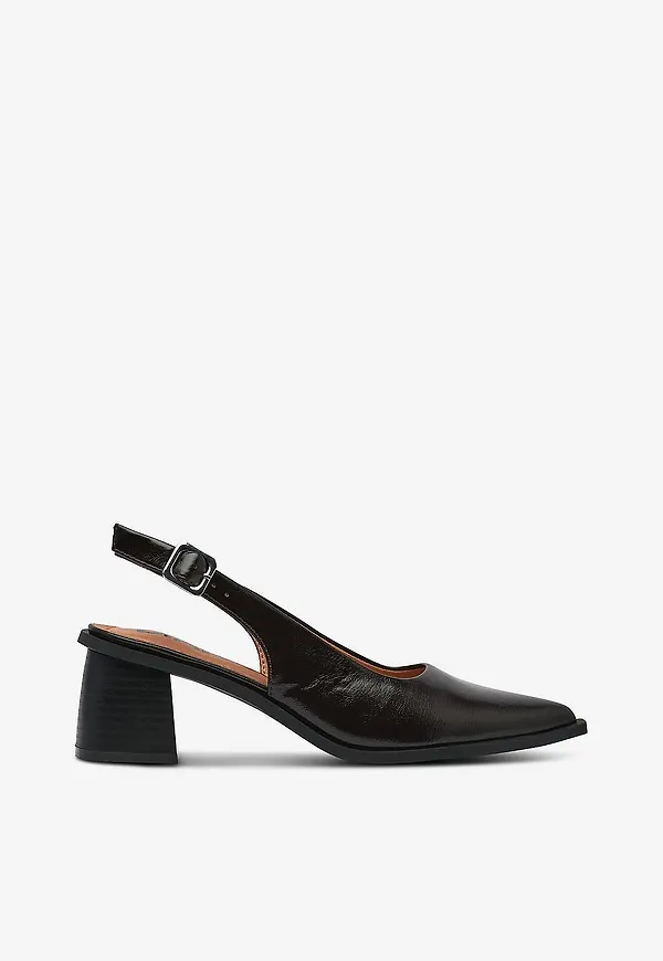Bianco - Slingbacks biaLeonora Slingback Pump Faux Leather - Brun
