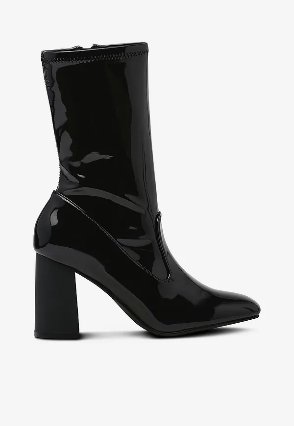 Bianco - Stövlar biaEllie Stretch Boot Patent - Svart