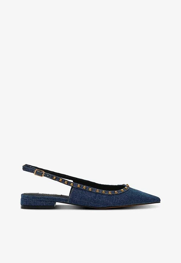 Bibi Lou - Ballerinaskor Kate Flat - Blå