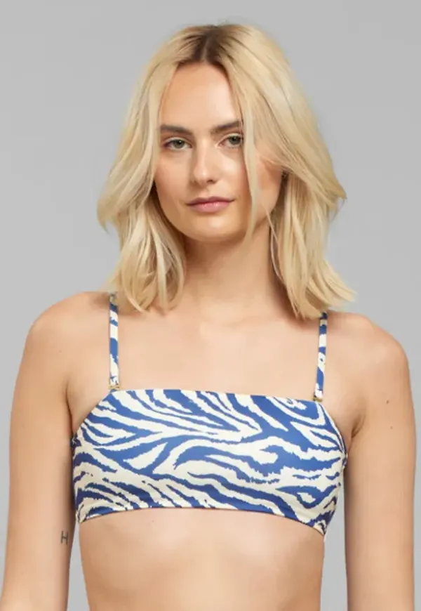 Bikini Top Roma Zebra Blue
