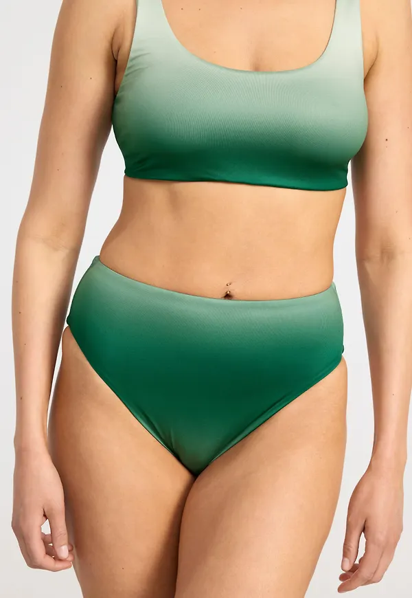 Bikinibyxa med hög midja och tonande färg