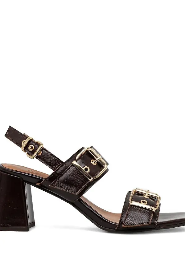 BILLI BI slingback-sandaler med spänne - Brun