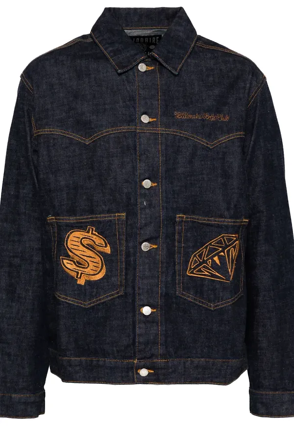 Billionaire Boys Club jeansjacka med brodyr - Blå