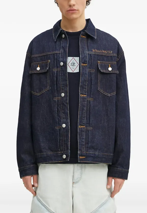Billionaire Boys Club jeansjacka med brodyr - Blå