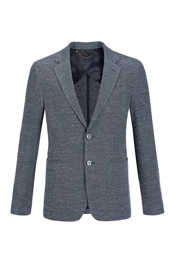 Billionaire Hack lion-patch blazer - Blå