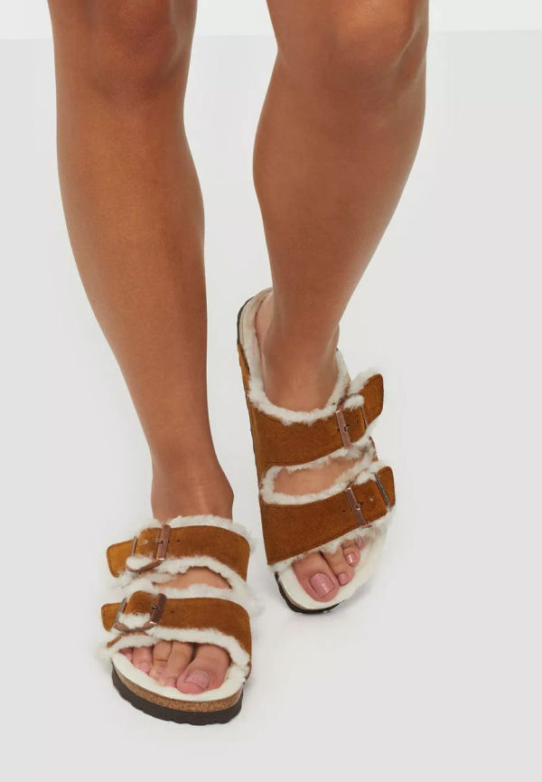 Birkenstock - Tofflor - Mink - Arizona Shearling - Flats & Lågskor - Slippers