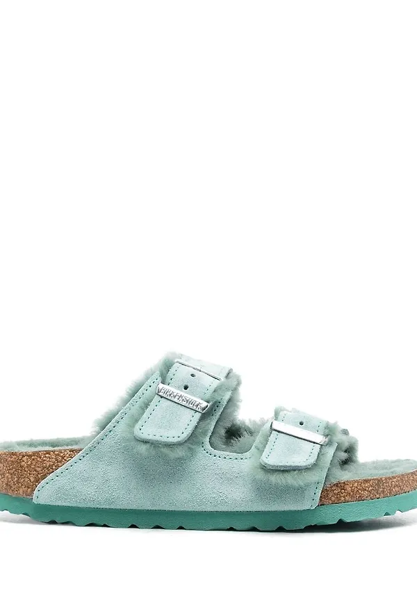Birkenstock Arizona fårskinnssandaler - Blå
