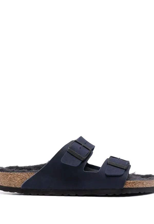 Birkenstock Arizona fårskinnssandaler - Blå