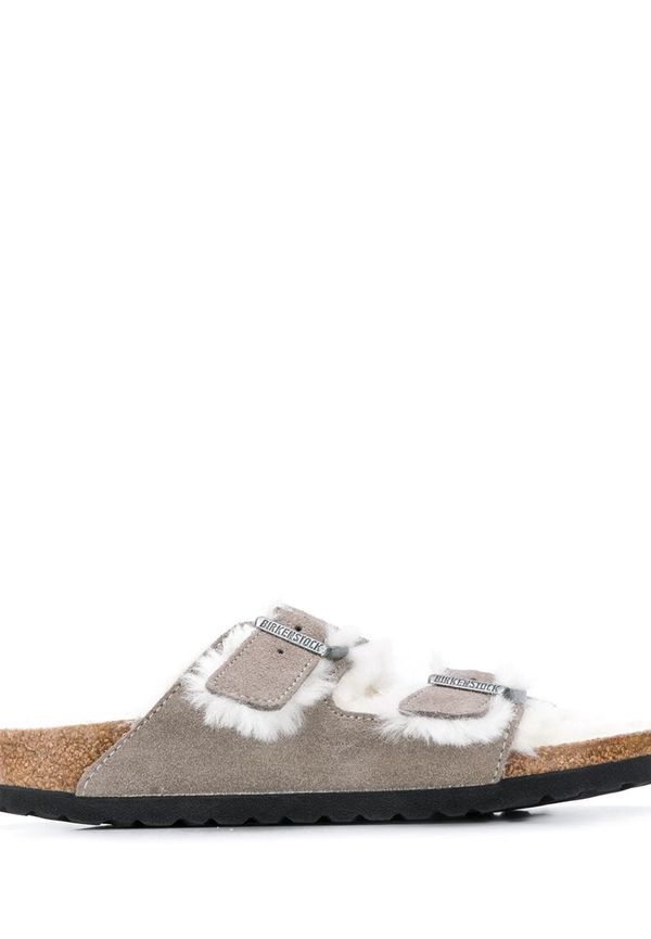 Birkenstock Arizona fårskinnssandaler - Grå