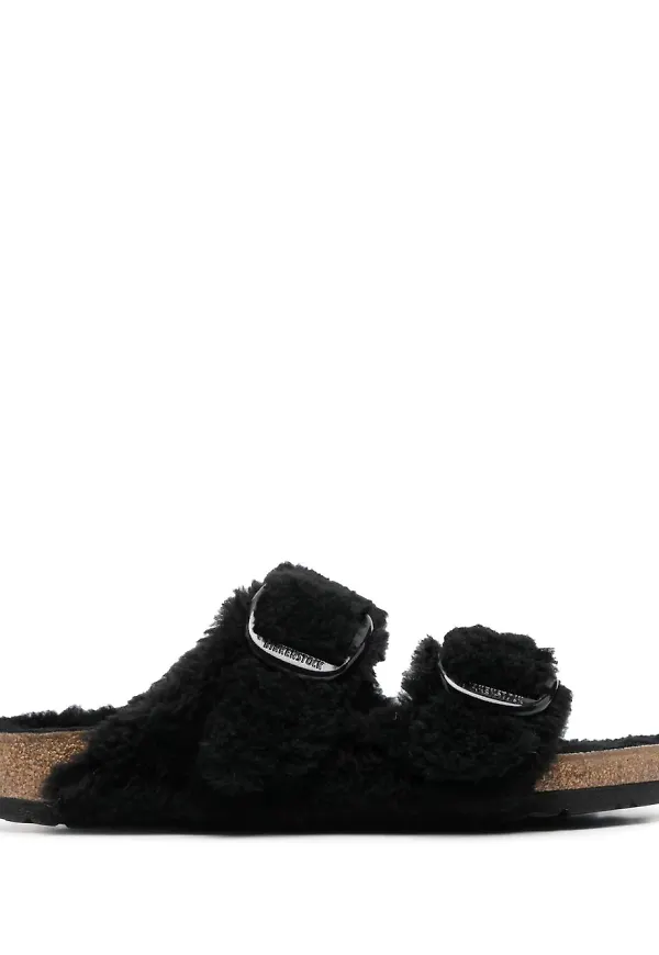 Birkenstock Arizona fårskinnssandaler - Svart