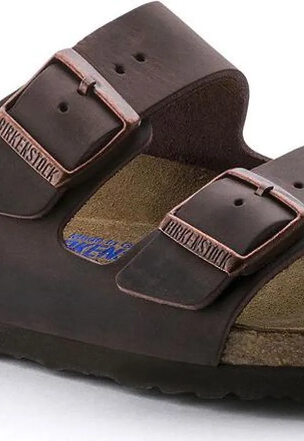 Birkenstock Arizona Oiled Nubuck Leather Soft Footbed Regular Habana