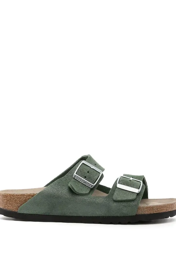 Birkenstock Arizona sandaler i mocka - Grön