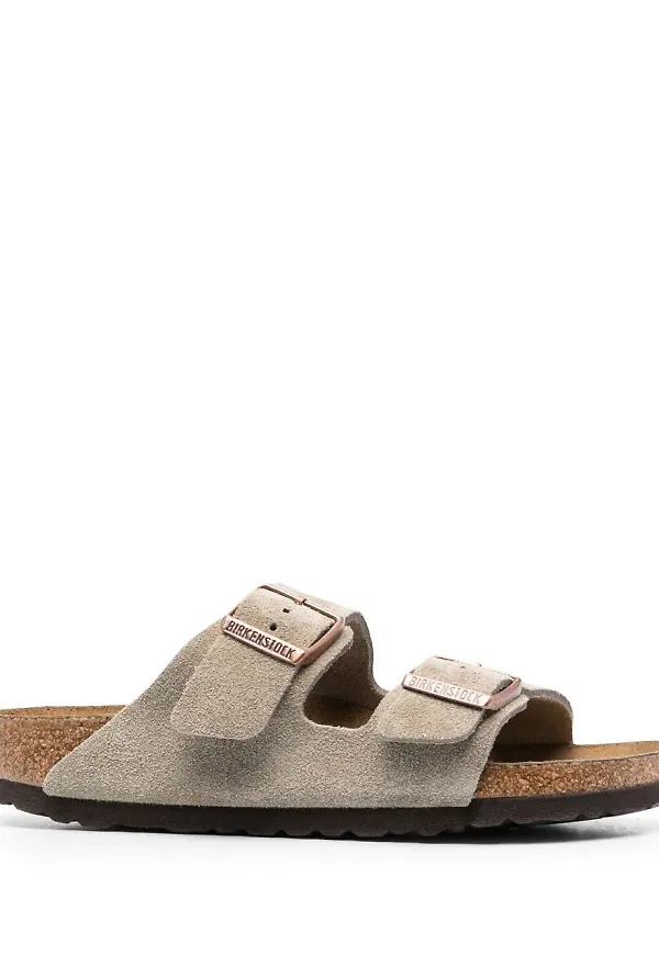Birkenstock Arizona sandaler i mocka - Neutral