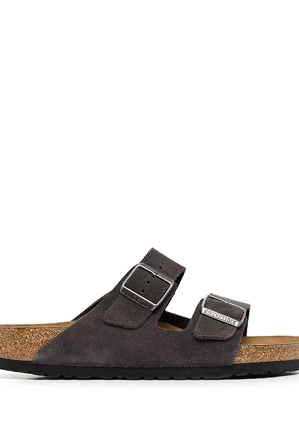 Birkenstock Arizona sandaler i mocka - Svart