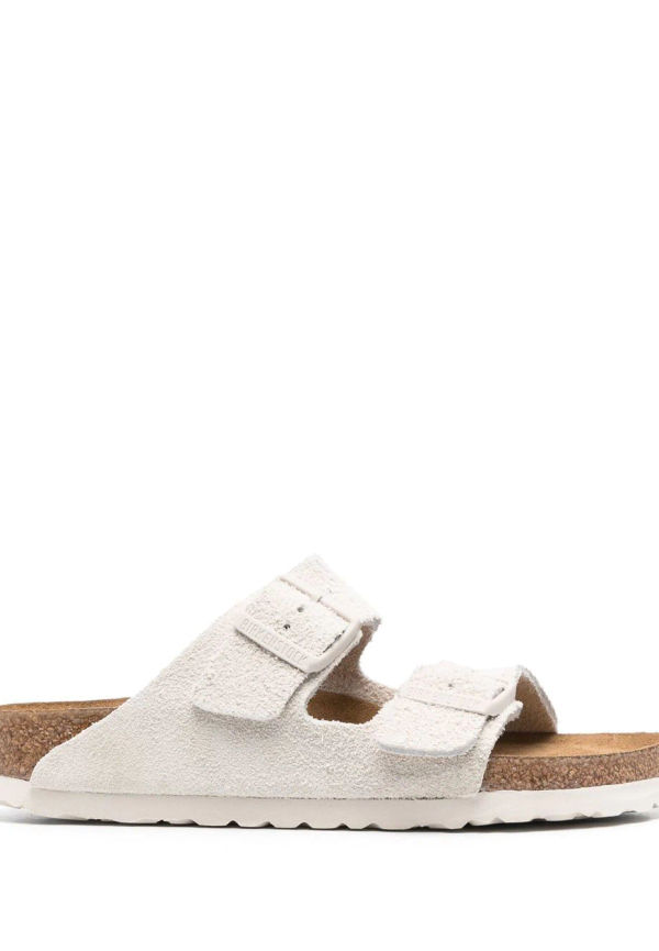Birkenstock Arizona sandaler i mocka - Vit