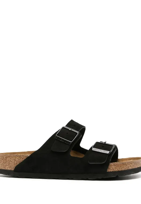 Birkenstock Arizona sandaler i mocka - Svart