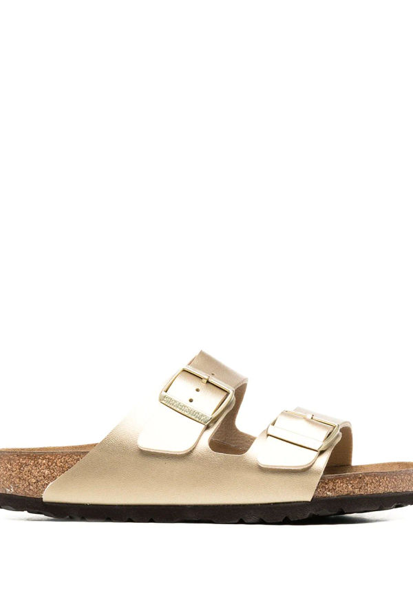 Birkenstock Arizona sandaler med dubbla remmar - Guldfärgad